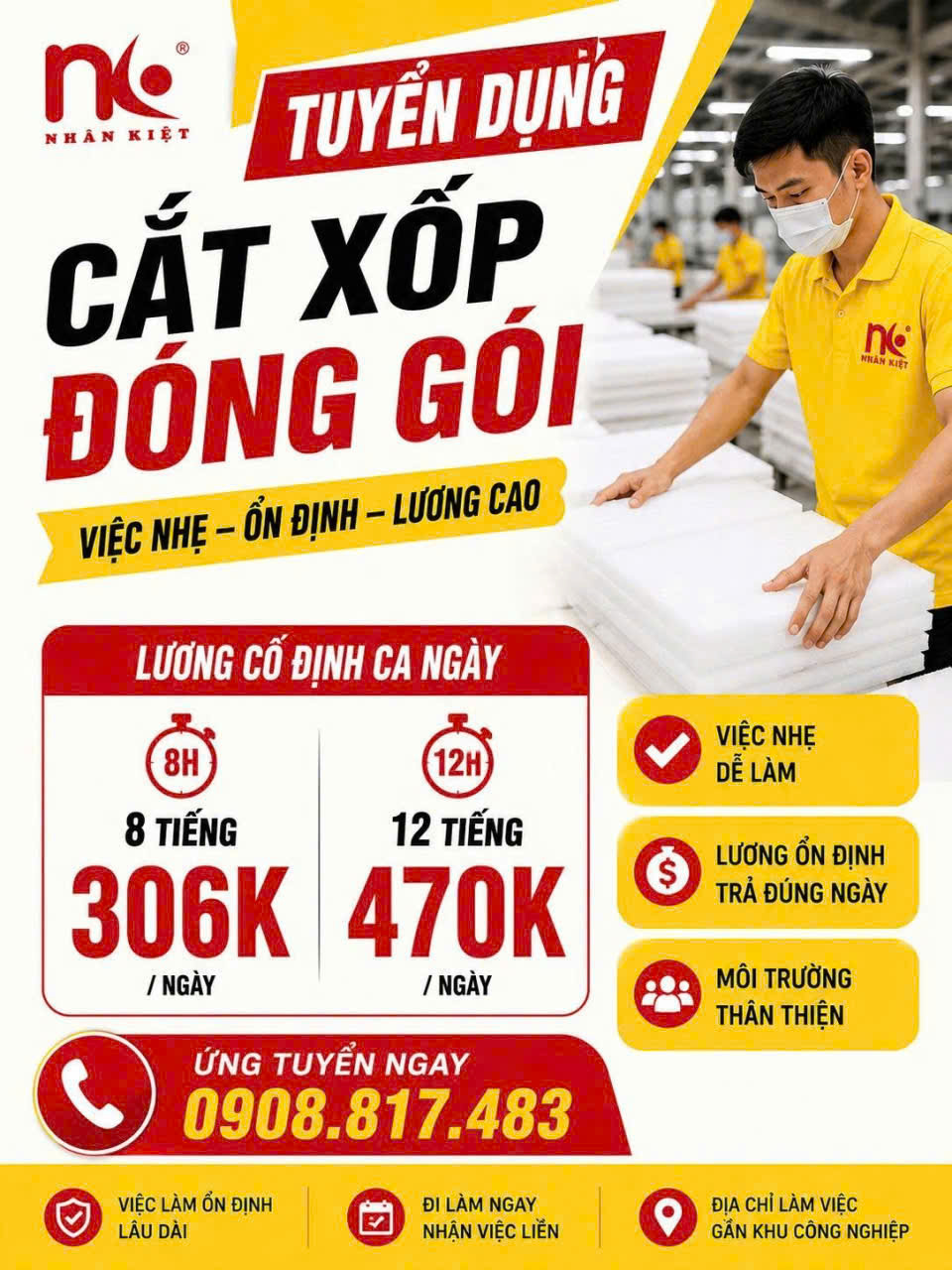 Nhận Việc Ngay – Lương Trong Ngày  Cơ Hội Việc Làm Ổn Định – Tuyển Dụng Nam Nữ 18–40 Tuổi