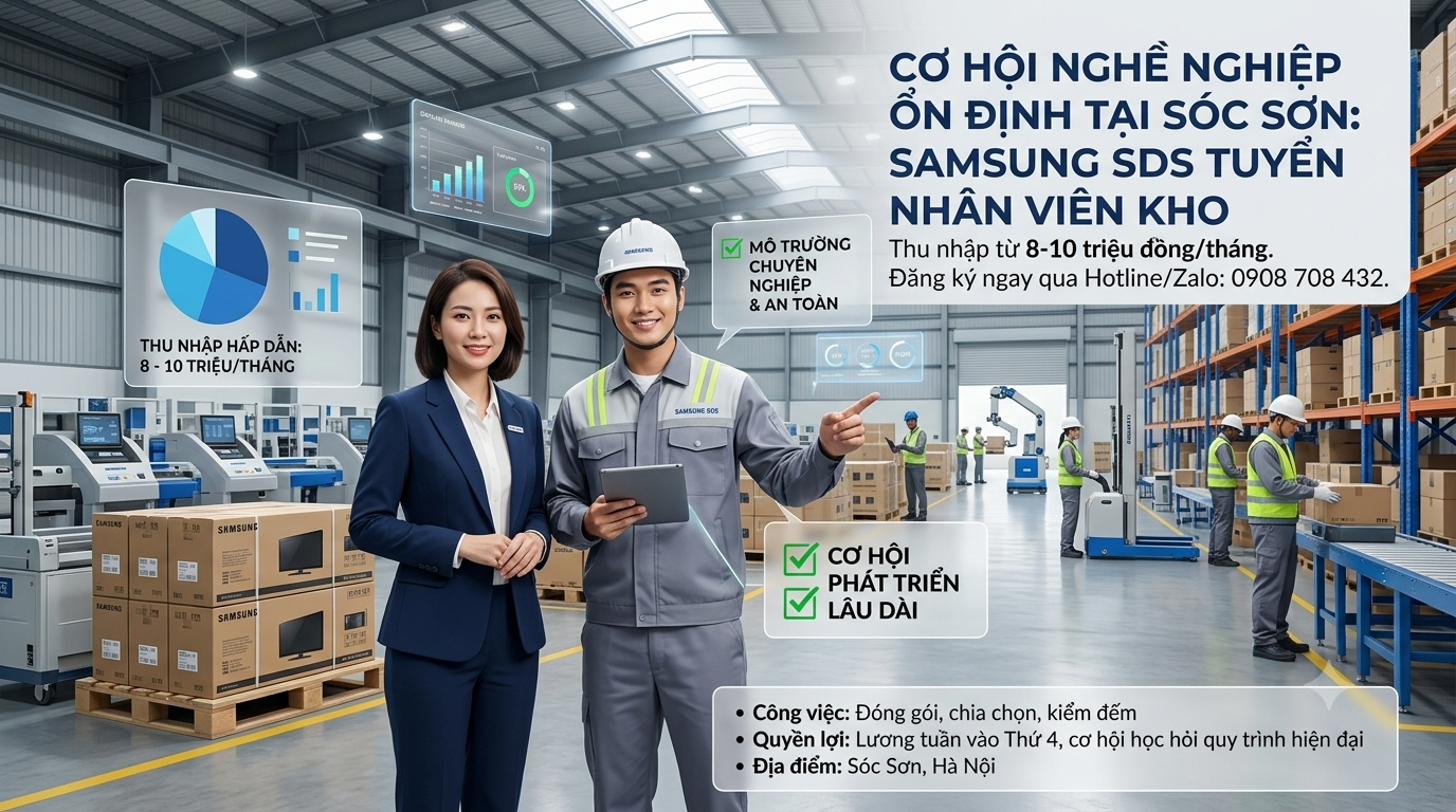 🌟 CƠ HỘI VIỆC LÀM SÓC SƠN – KHÔNG THỂ BỎ LỠ! 🌟