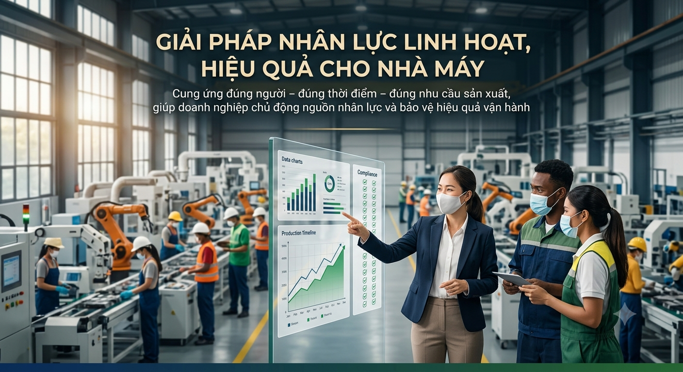 GIẢI PHÁP NHÂN LỰC LINH HOẠT, HIỆU QUẢ CHO NHÀ MÁY