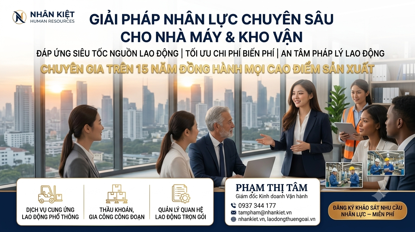 GIẢI PHÁP NHÂN LỰC CHO NHÀ MÁY, KHO VẬN