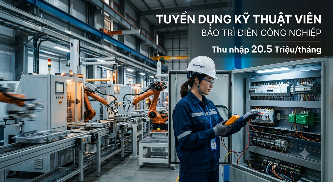 TUYỂN NHÂN VIÊN KỸ THUẬT BẢO TRÌ THIẾT BỊ ĐIỆN CÔNG NGHIỆP KCN ĐÌNH VŨ HẢI PHÒNG
