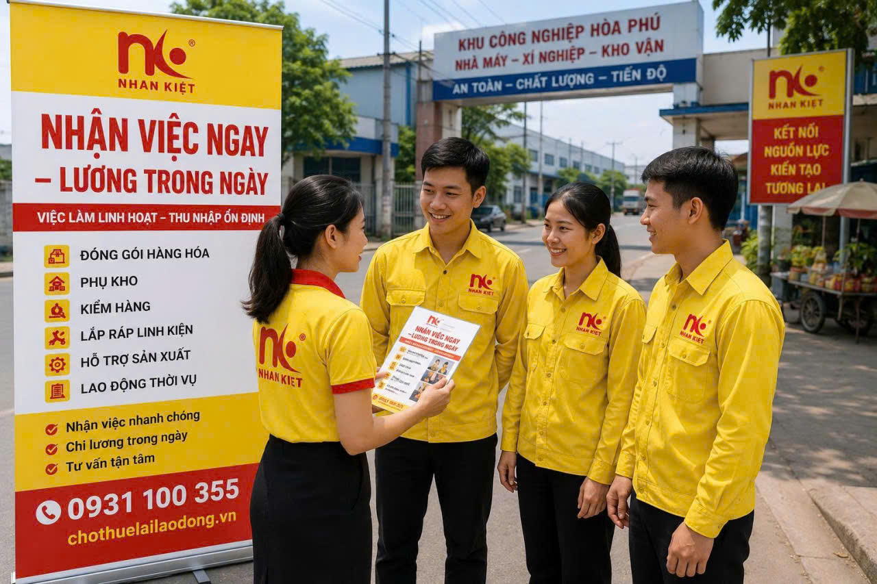 NHẬN VIỆC NGAY - LƯƠNG TRONG NGÀY: VIỆC LÀM PHỔ THÔNG KHÔNG YÊU CẦU KINH NGHIỆM